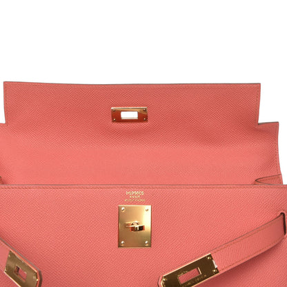 Hermes Epsom Kelly Sellier 32 Flamingo 23 of 32
