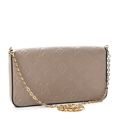 Louis Vuitton Empreinte Pochette Felicie Chain Wallet Tourterelle 3 of 12