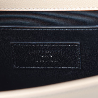 Saint Laurent Grain De Poudre Medium Monogram Kate Satchel Nude Powder 8 of 9
