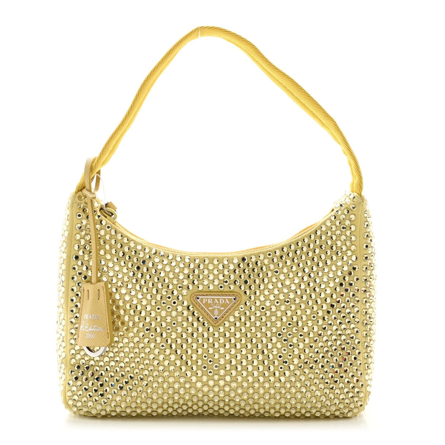 Satin Crystal Mini Re-Edition 2000 Bag Ananas
