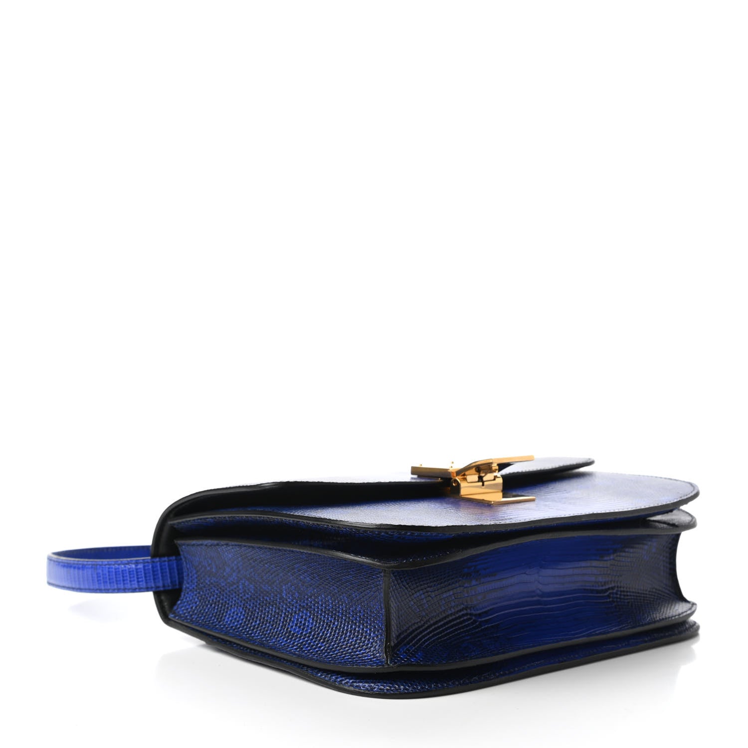 Celine Lizard Medium Classic Box Flap Bag Indigo 4 of 10