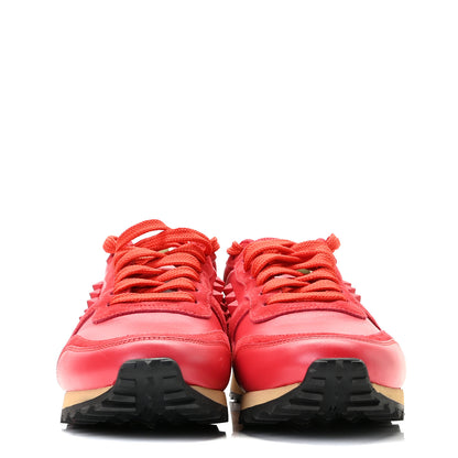 Valentino Garavani Calfskin Suede Rockstud Sneakers 35 Fragola 2 of 13