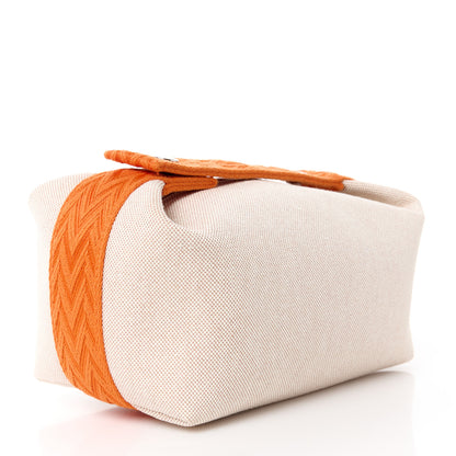 Hermes Canvas Small Bride-A-Brac Pouch Natural Orange 3 of 10