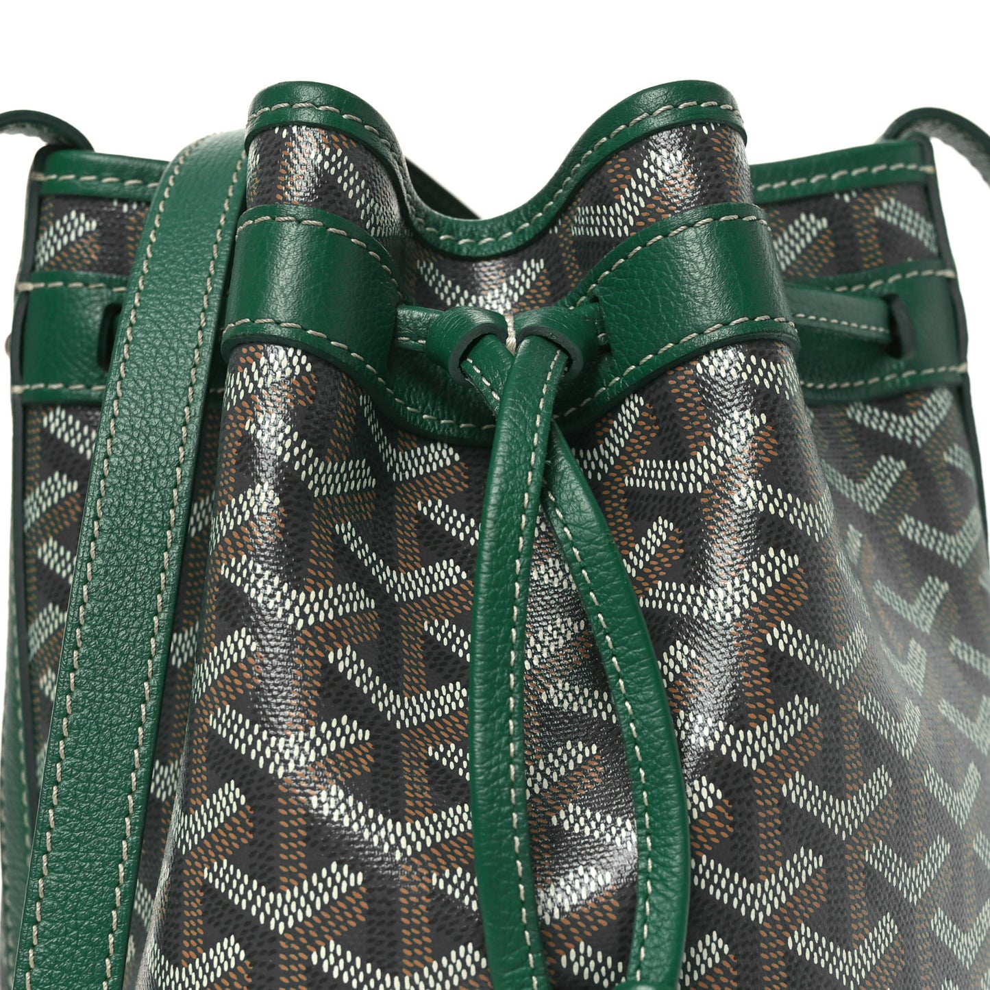 Goyardine Petit Flot Bucket Bag PM Green