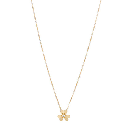 Van Cleef & Arpels 18K Yellow Gold Diamond Mini Frivole Pendant Necklace 1 of 7