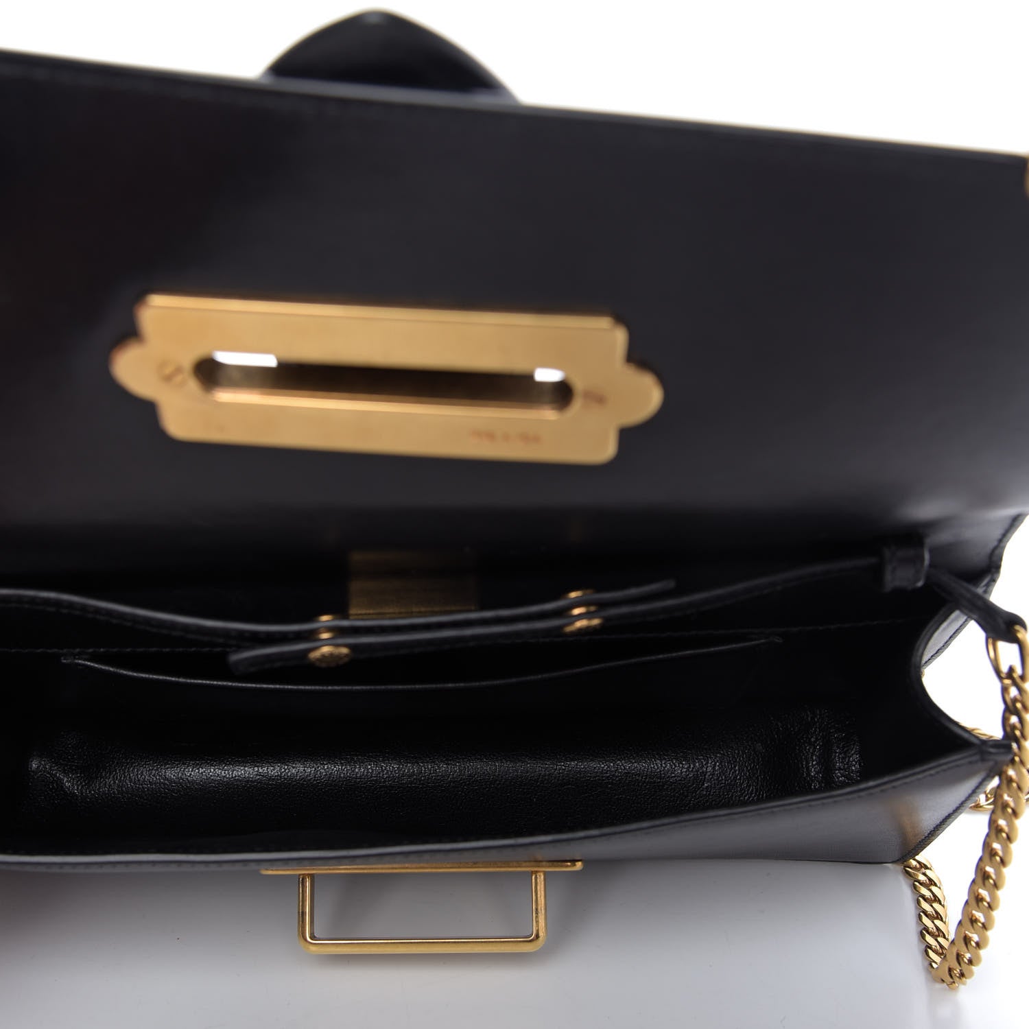 Prada City Calfskin Saffiano Cahier Pochette Black 5 of 9