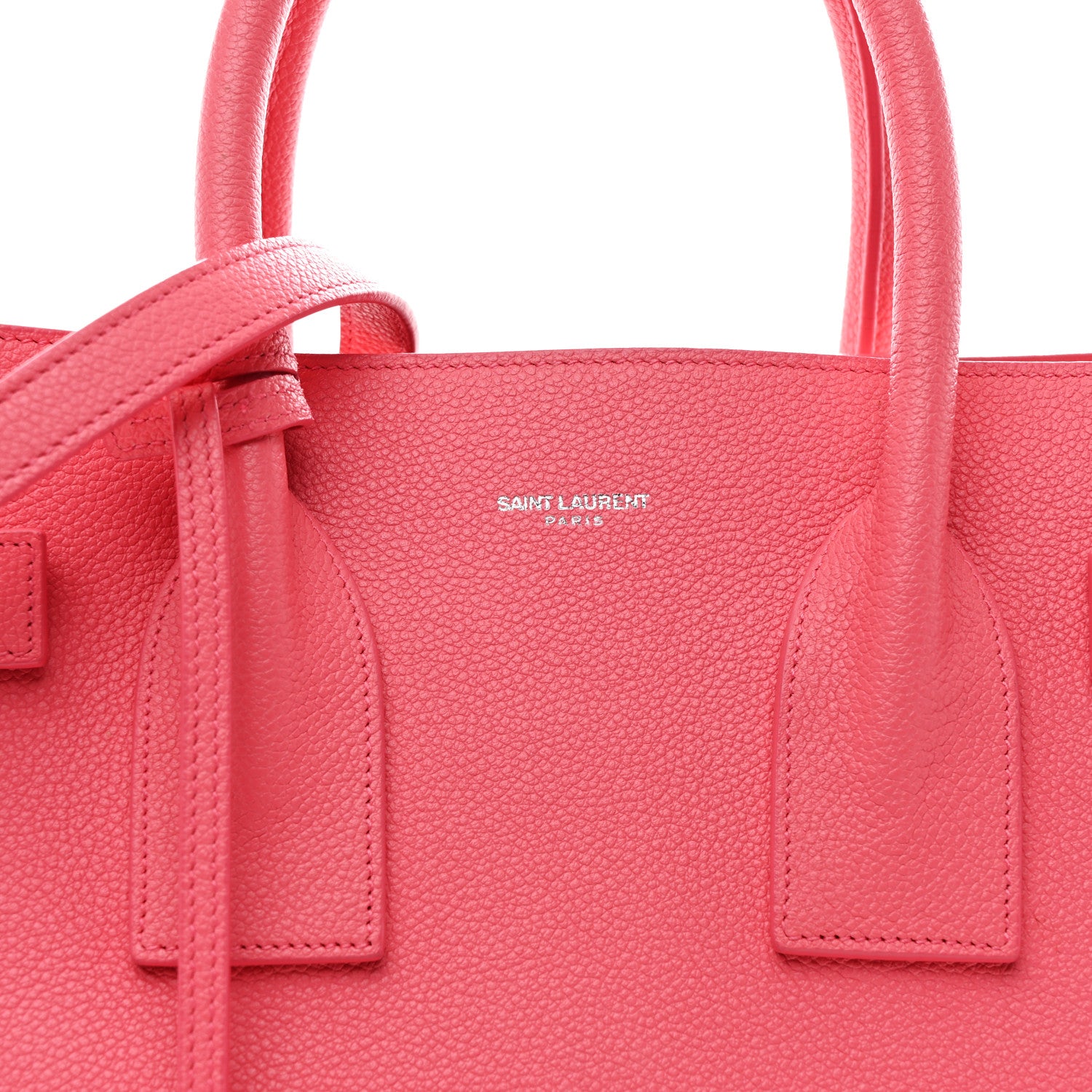 Saint Laurent Grained Calfskin Small Sac De Jour Rose Clair 10 of 15