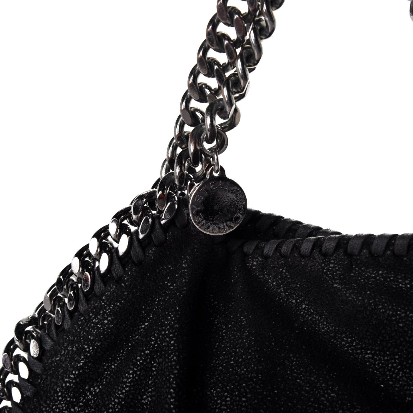 Shaggy Deer Mini Falabella Fold Over Tote Black