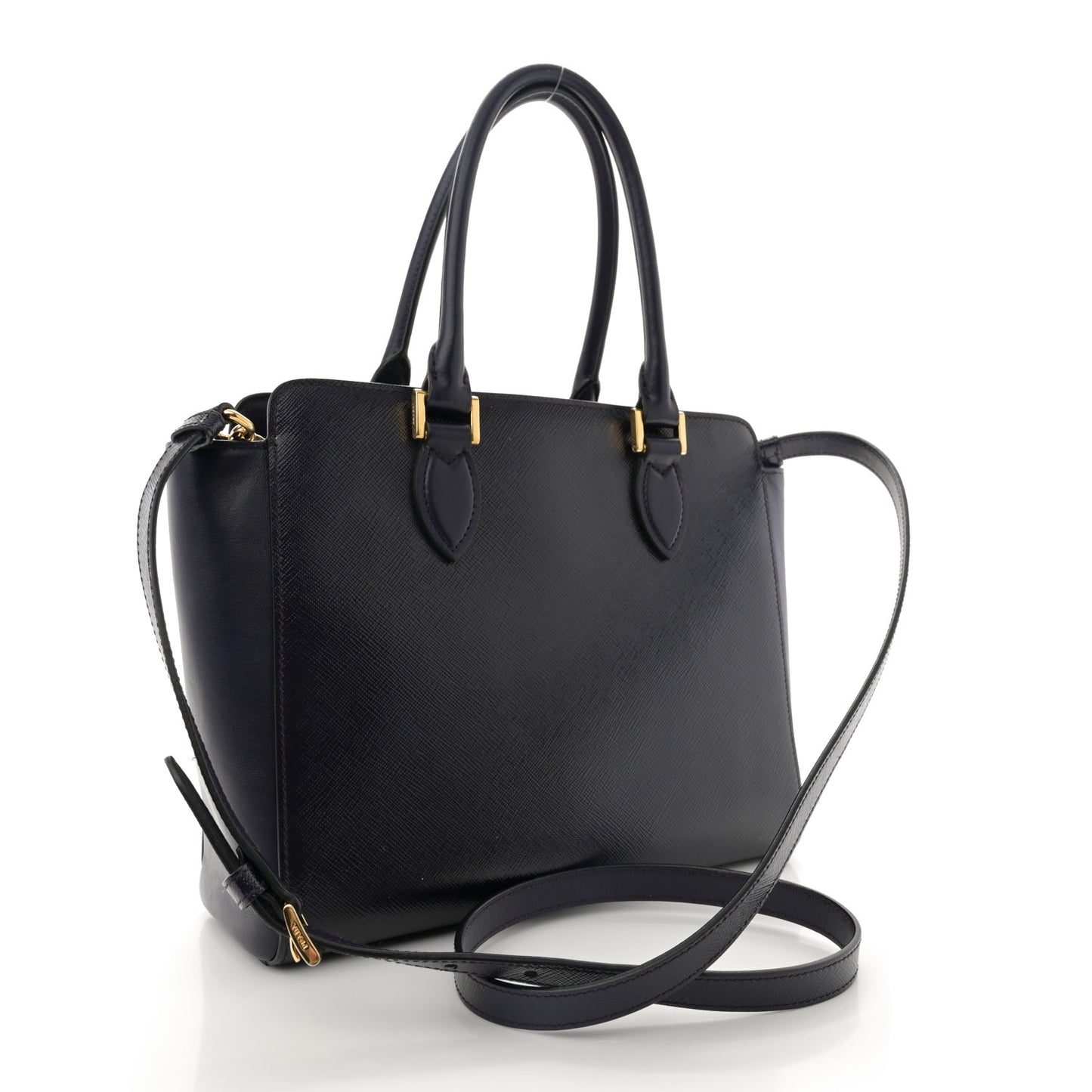 Saffiano Soft Calfskin Small Zippered Tote Baltico
