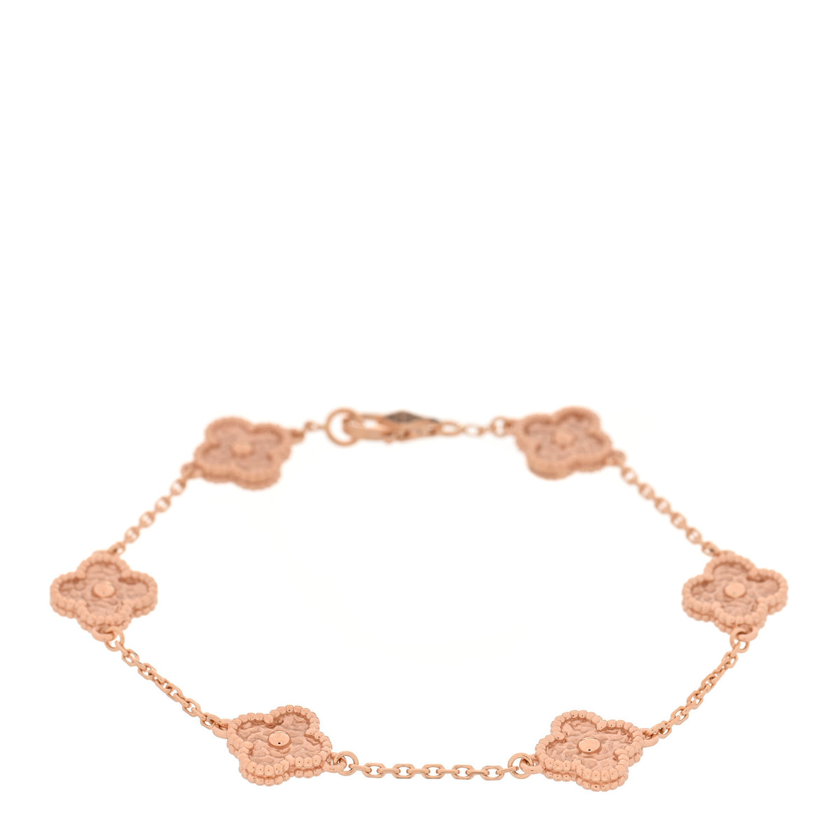 Van Cleef & Arpels 18K Rose Gold 6 Motifs Sweet Alhambra Bracelet 1 of 5