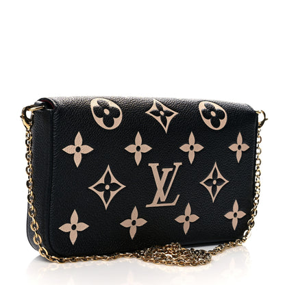 Louis Vuitton Empreinte Monogram Giant Felicie Pochette Black Beige 4 of 12