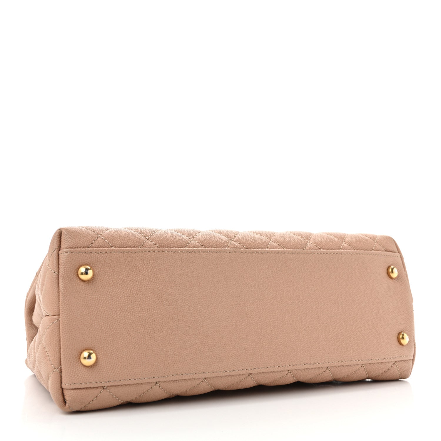 Chanel Caviar Lizard Quilted Small Coco Handle Flap Beige 4 of 13