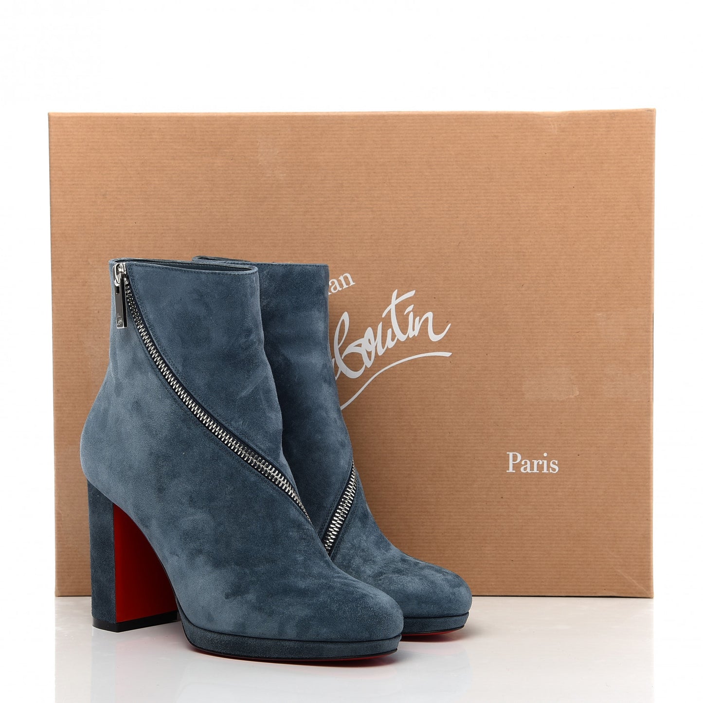 Veau Velours Birgitta 100 Zip Around Ankle Bootie 35 Tempete