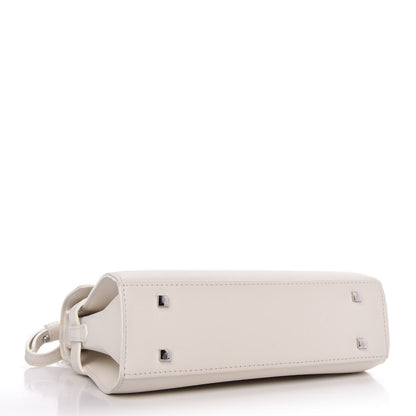 Delvaux Calfskin Embossed Mini Tempete Satchel White 4 of 10