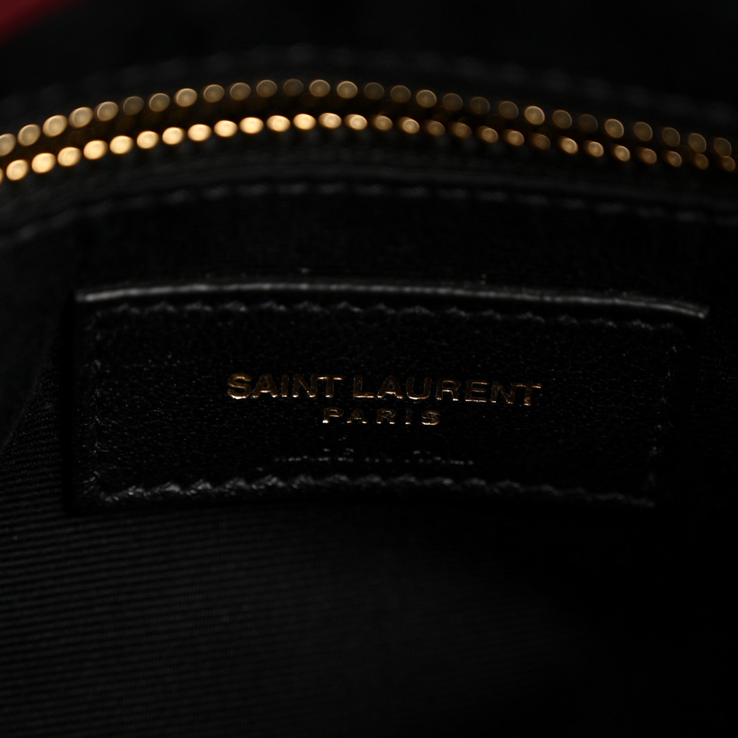Saint Laurent Calfskin Y Quilted Monogram Medium Loulou Chain Satchel Rouge Legion 6 of 11