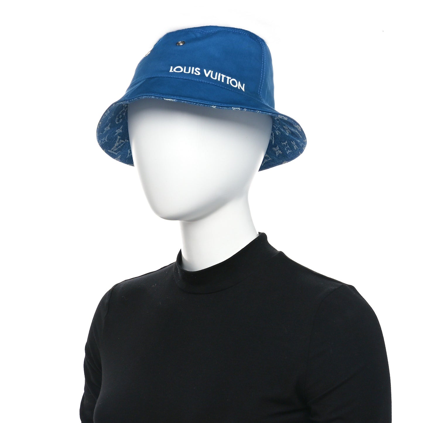 Monogram Denim Transformable Bob Bucket Hat 60 Blue