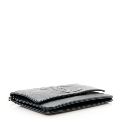 Chanel Caviar Timeless CC Wallet On Chain WOC Black 4 of 12