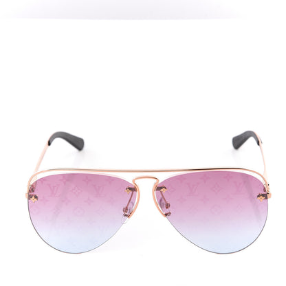 Louis Vuitton Monogram Grease Sunglasses Z1280W Gold 2 of 8
