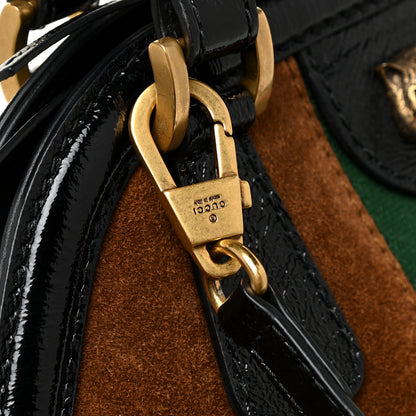Gucci Suede Ophidia Medium Re(Belle) Top Handle Bag Nocciola Black 14 of 15