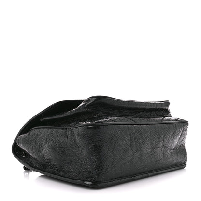 Saint Laurent Crinkled Calfskin Matelasse Monogram Medium Niki Chain Satchel Black 4 of 11