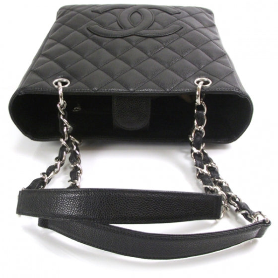 Chanel Caviar Petit Shopping Tote PST Black 5 of 11