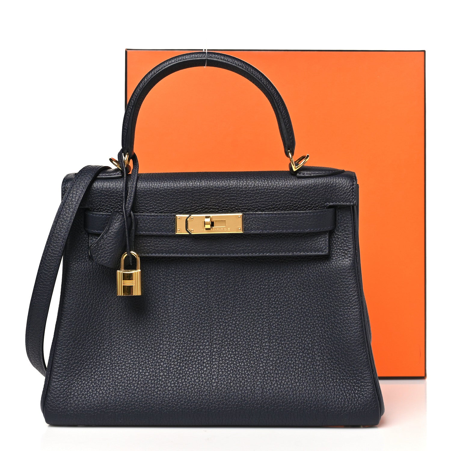 Hermes Togo Kelly Retourne 28 Bleu Nuit 11 of 11