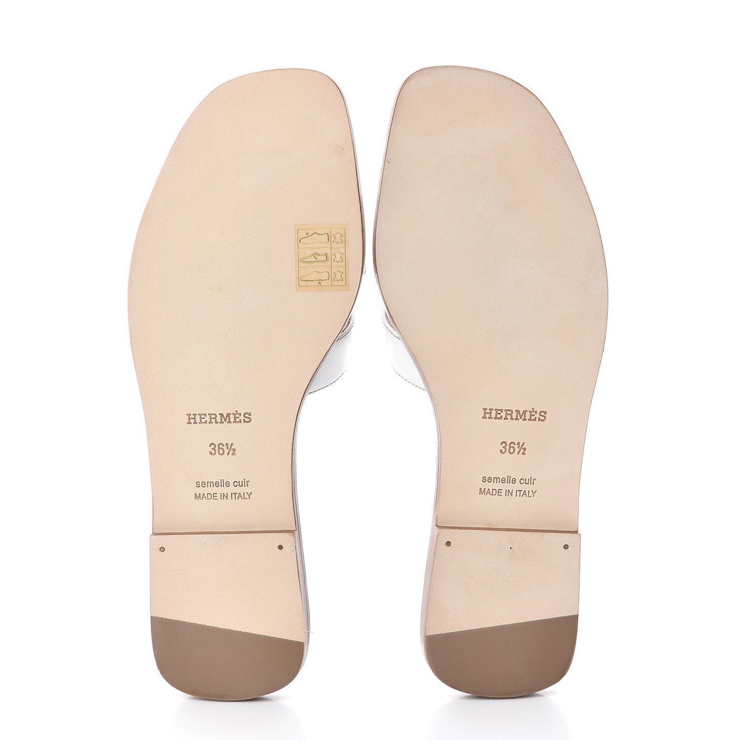 Box Calfskin Oran Sandals 36.5 White