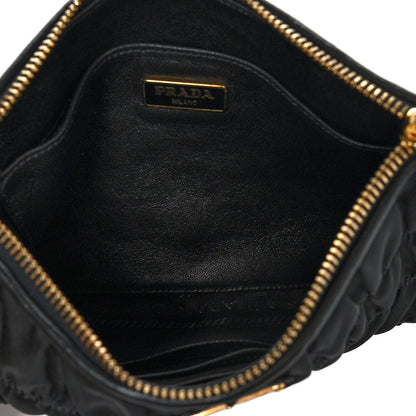 Prada Tessuto Nylon Gaufre Shoulder Bag Black 4 of 8