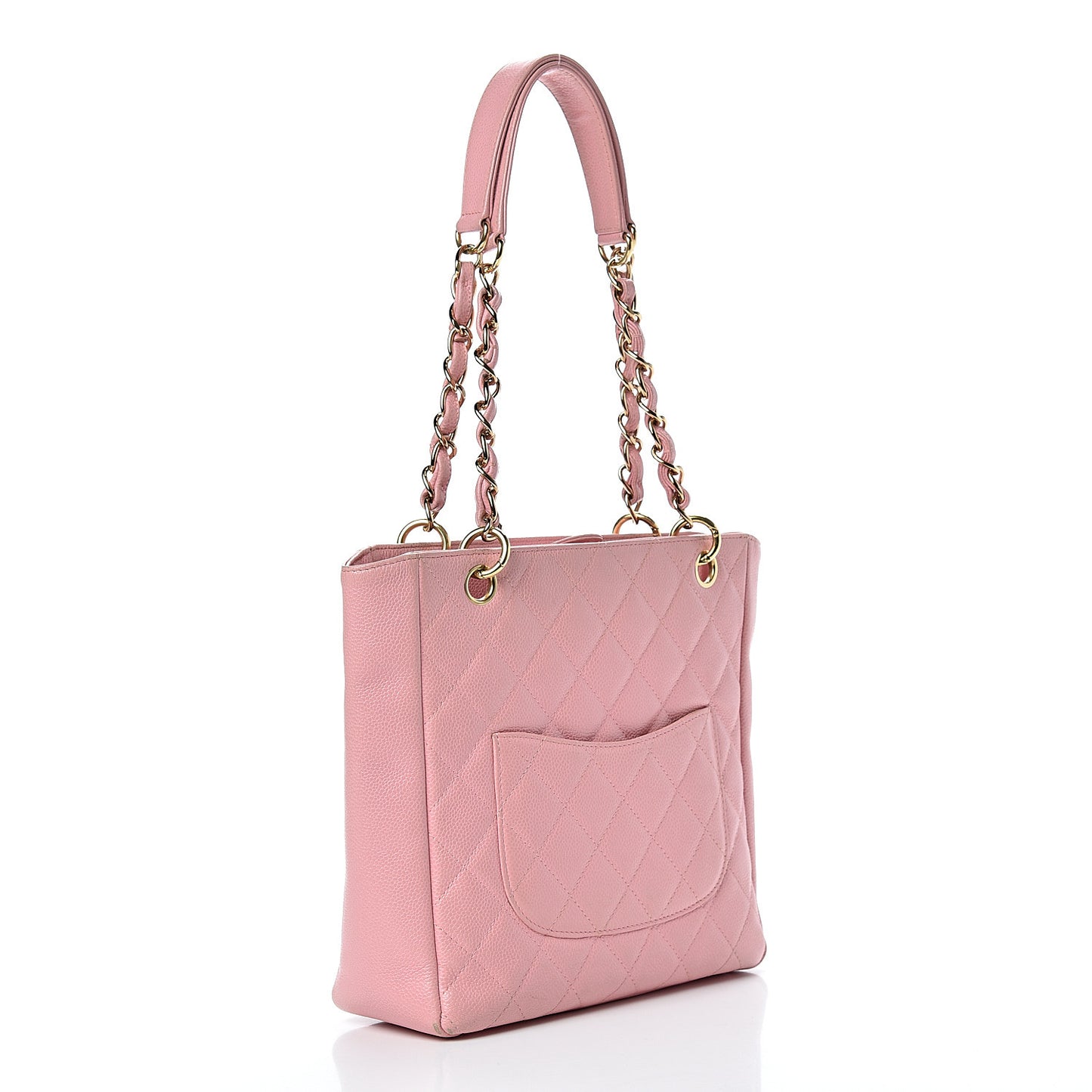 Caviar Quilted Petit Shopping Tote PST Pink