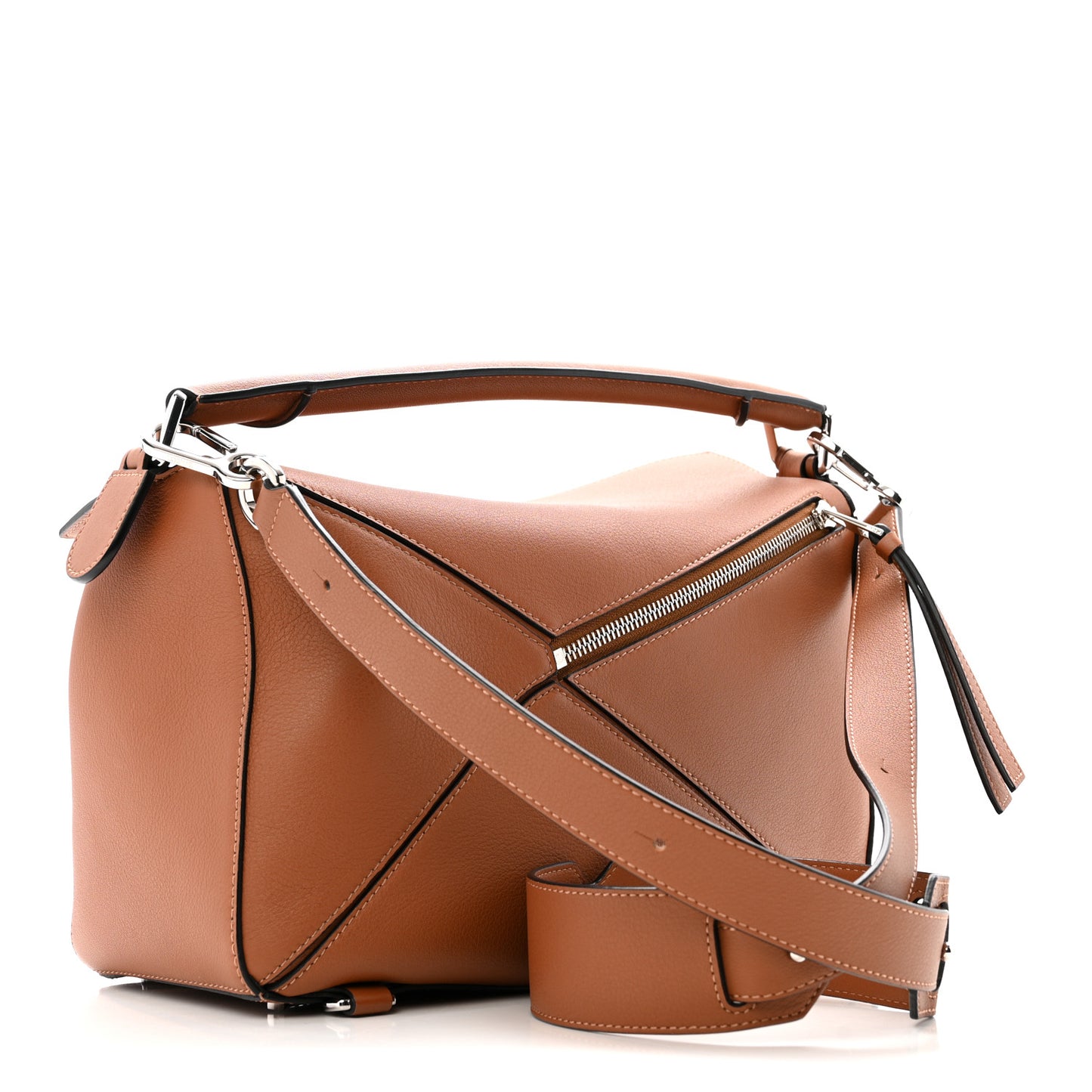 Calfskin Medium Puzzle Bag Tan