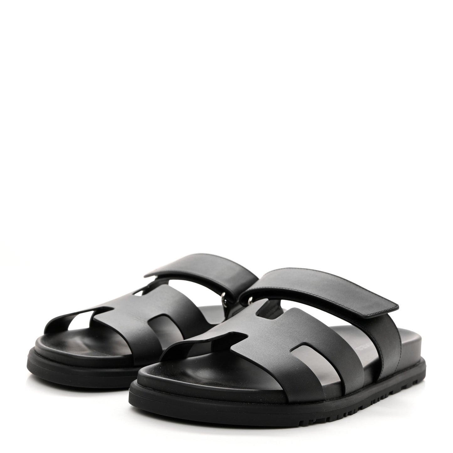 Calfskin Womens Chypre Sandals 37.5 Black