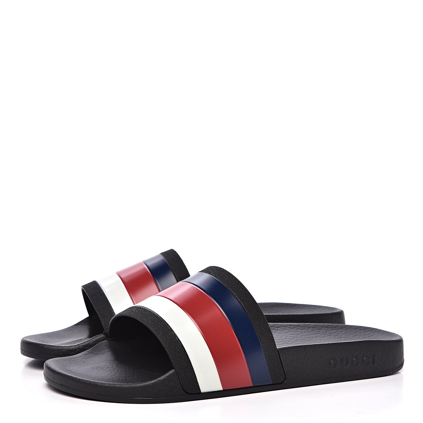 Rubber Web Mens Pool Slide Sandals 8 Black Mystic White Hibiscus Red Marine