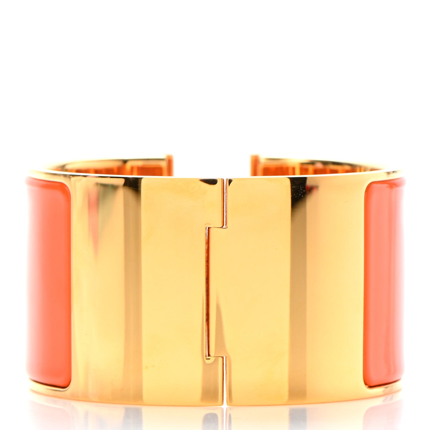 Enamel Extra Wide Clic Clac H Bracelet PM Orange