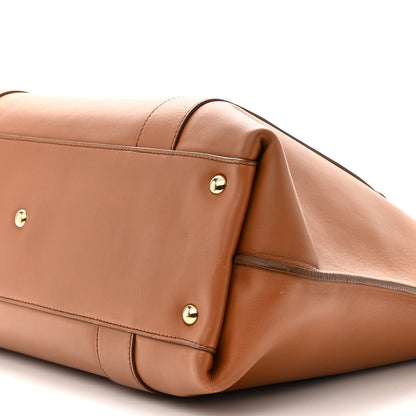 Salvatore Ferragamo Calfskin Large Sookie Satchel Brown 9 of 9