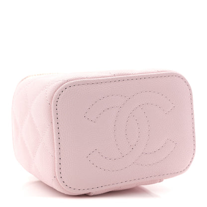 Chanel Caviar Quilted Mini Vanity Case With Chain Light Pink 4 of 11