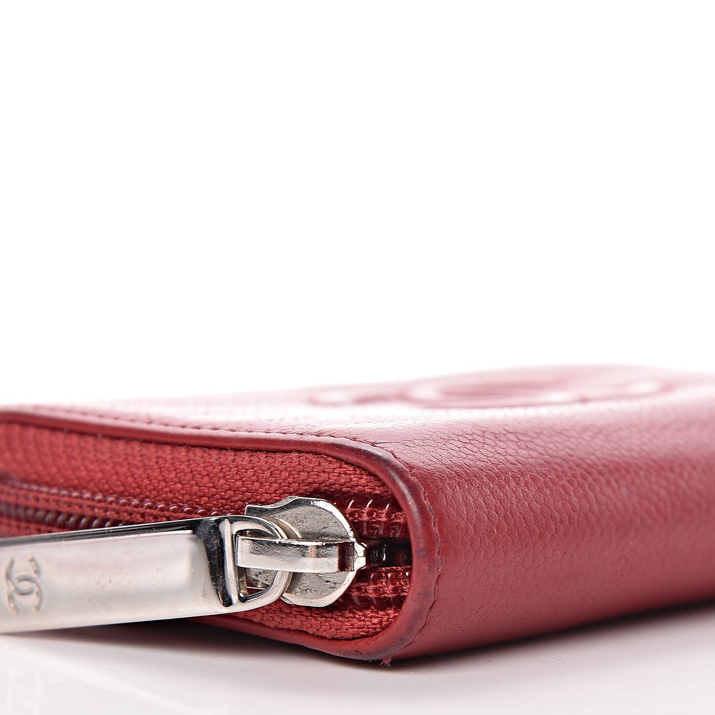 Caviar Timeless CC Zip Around Coin Purse Red