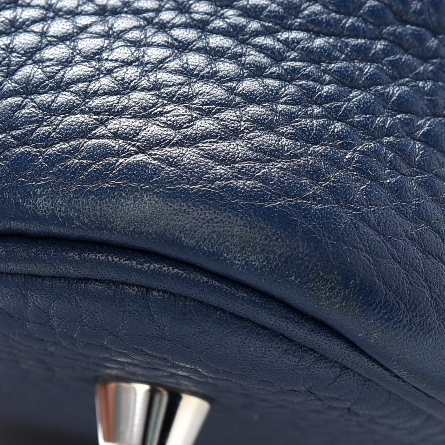 Taurillon Clemence Picotin Lock 22 MM Bleu Saphir