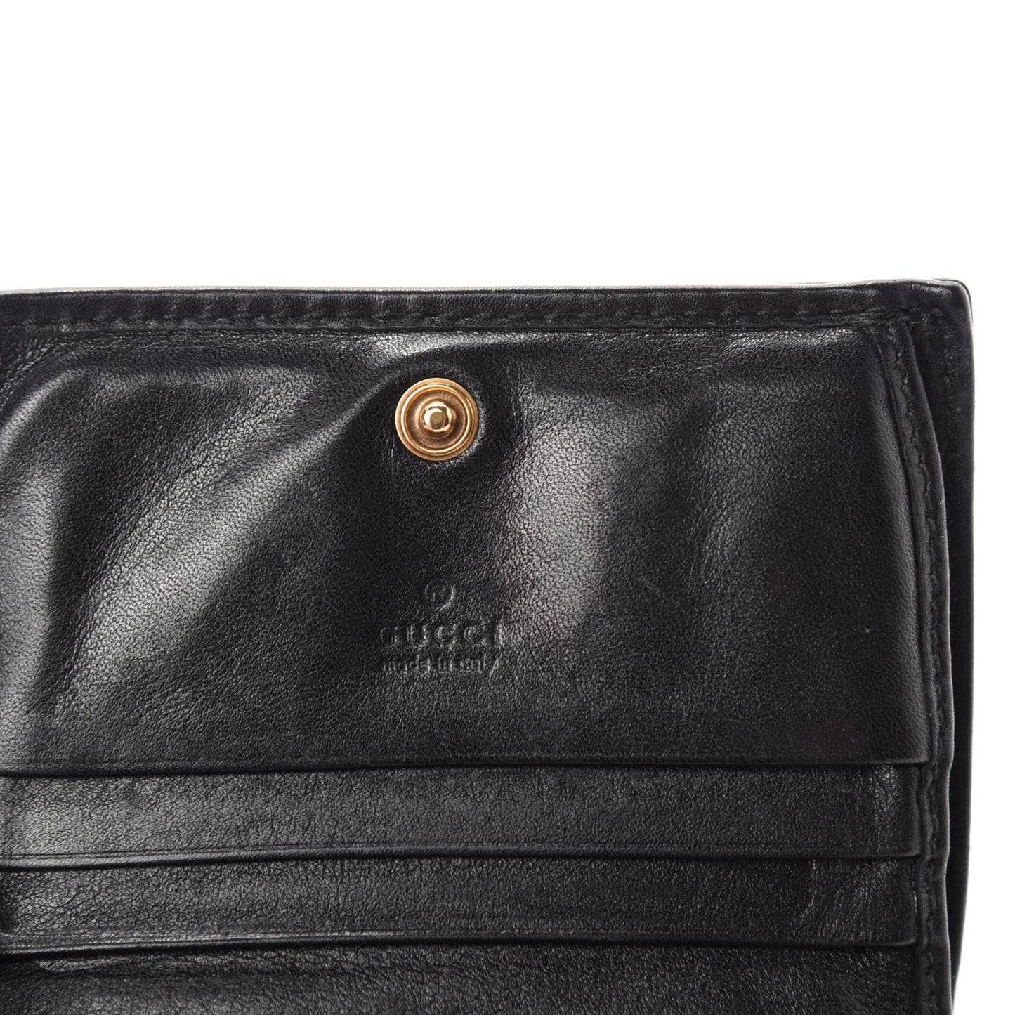 Calfskin Matelasse GG Marmont Card Case Wallet Black