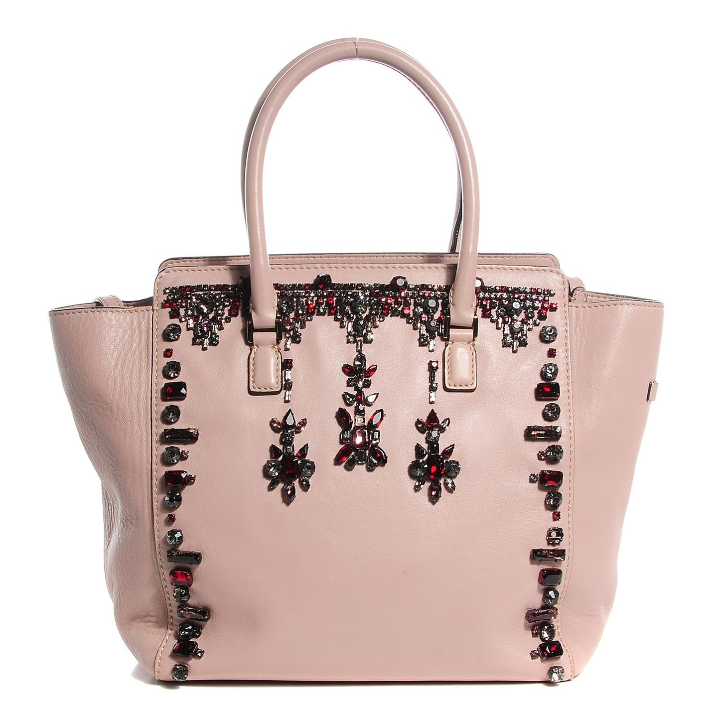 Nappa Crystal B Diamond Tote Light Pink