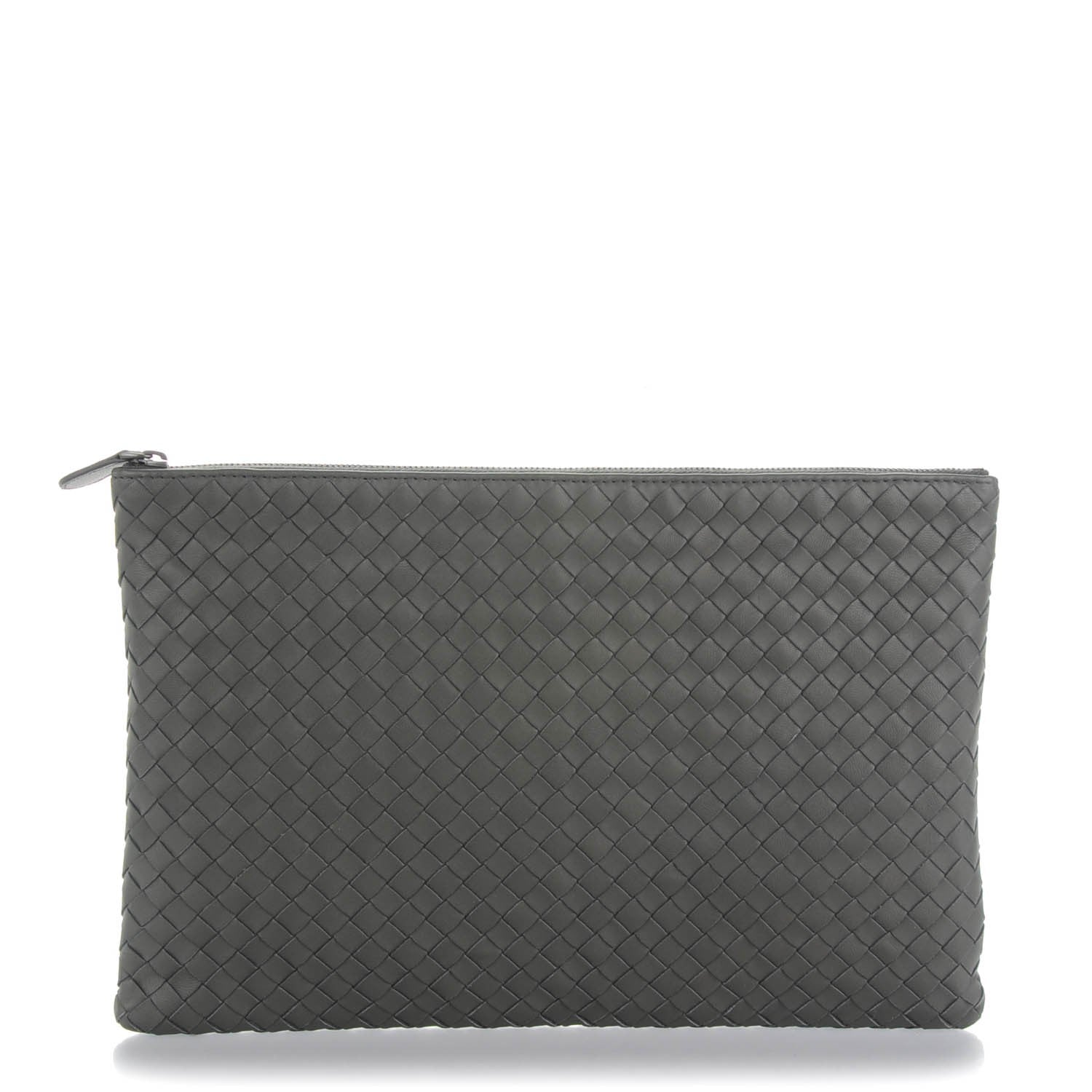 Bottega Veneta Nappa Intrecciato Document Case Light Grey 1 of 7
