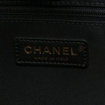 Chanel Calfskin Stitched Large Straight Lines Shopping Tote Black 7 of 11