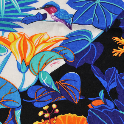 Hermes Cashmere Silk Flamingo Party Shawl 140 Rouge Vif Blanc Bleu 5 of 7