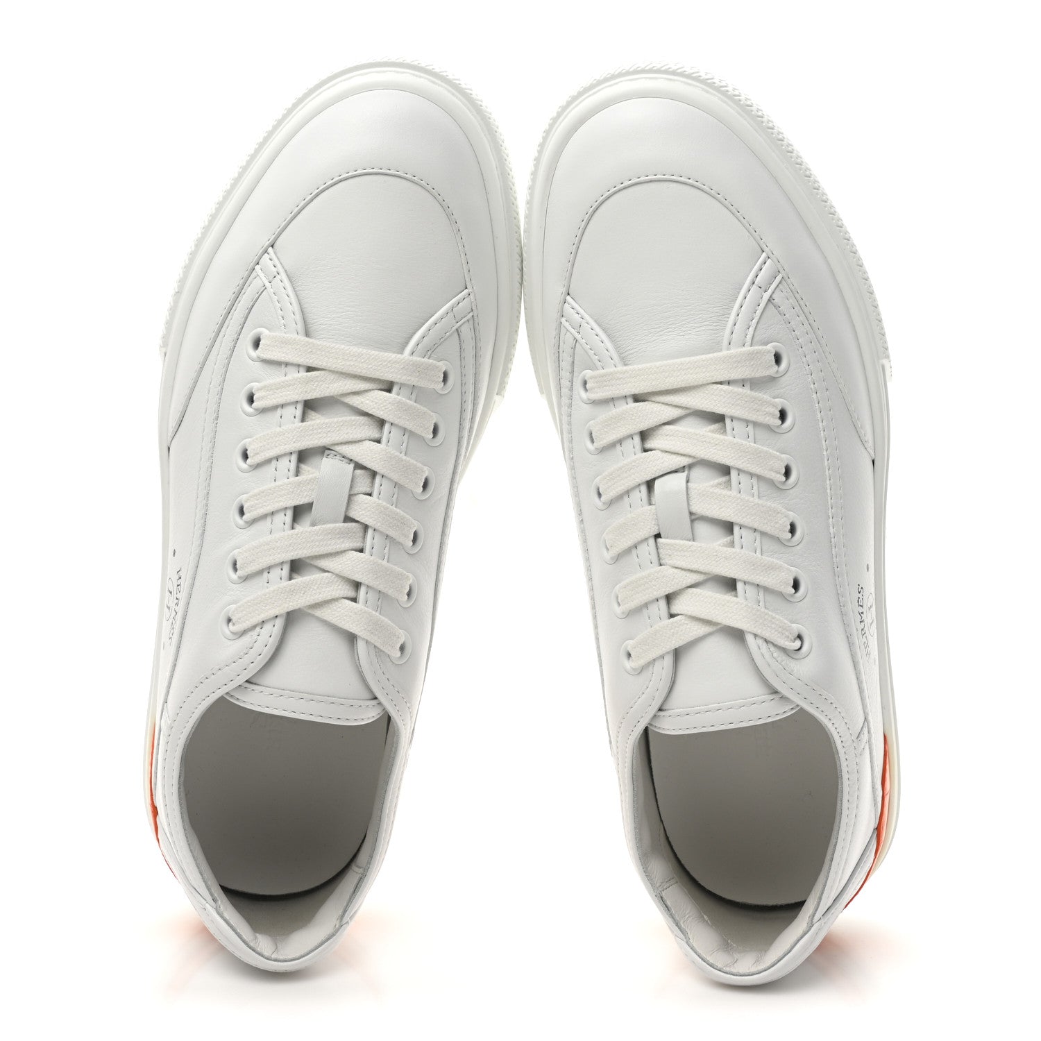 Hermes Calfskin Alligator Womens Get Sneakers 38 White 2 of 11