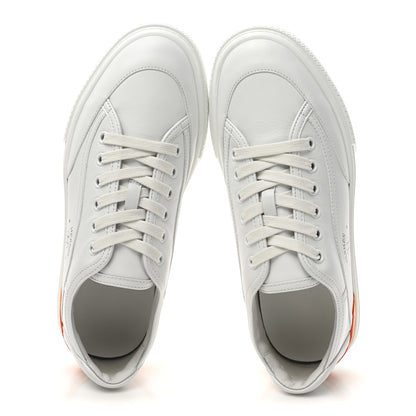 Hermes Calfskin Alligator Womens Get Sneakers 38 White 2 of 11