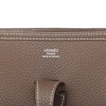 Hermes Taurillon Clemence Evelyne III PM Etoupe 8 of 10