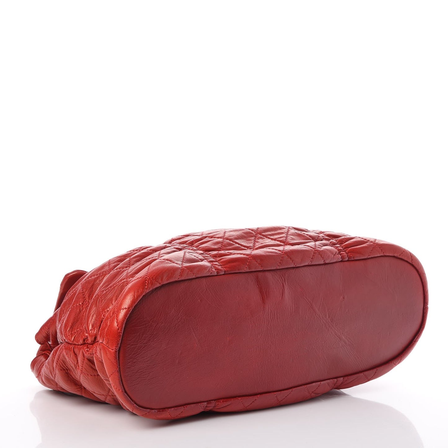 Lambskin Quilted Sharpei Flap Red
