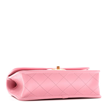Chanel Caviar Quilted School Memory Small Top Handle Flap Pink 4 of 10