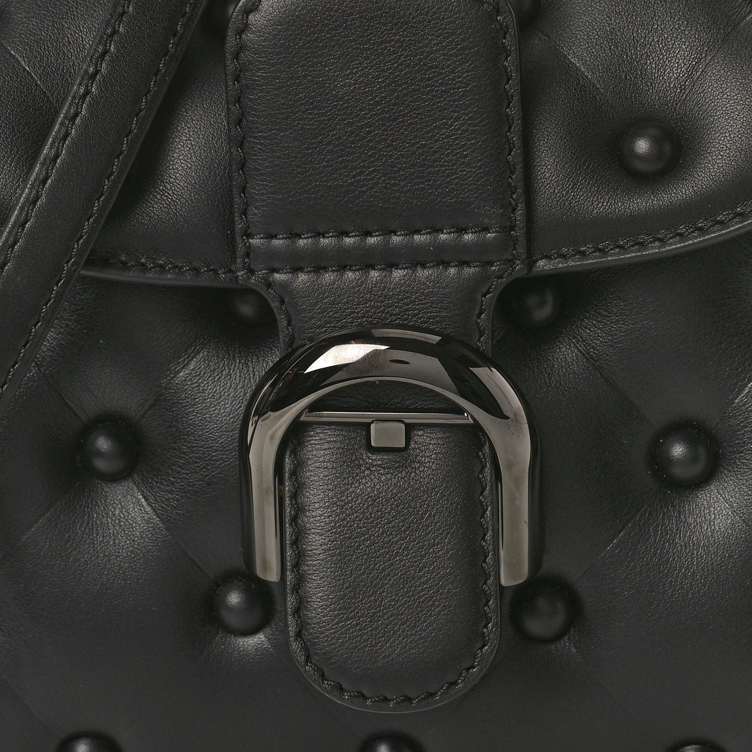 Delvaux Grained Rodeo Calfskin Quilted Mini Brillant Satchel Black 8 of 14