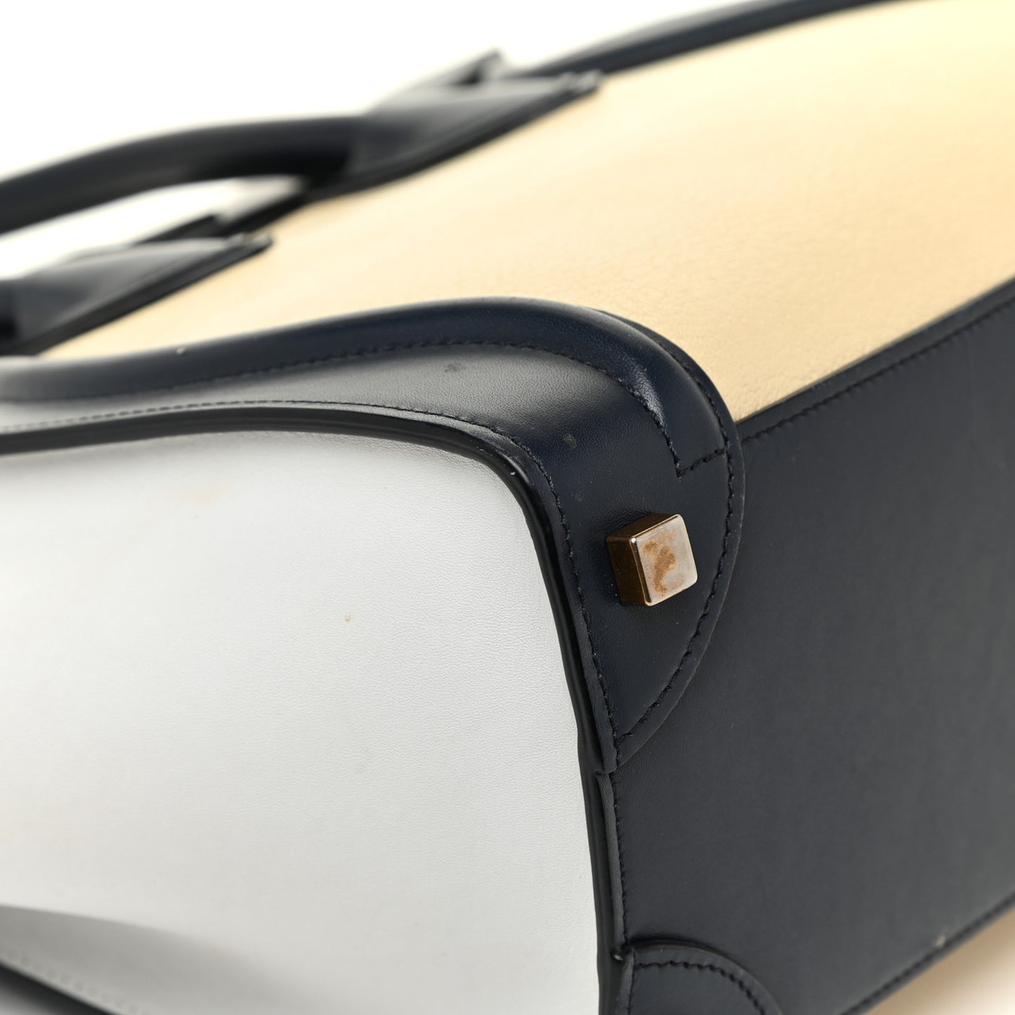 Goatskin Smooth Calfskin Micro Tri-Color Luggage Firefly