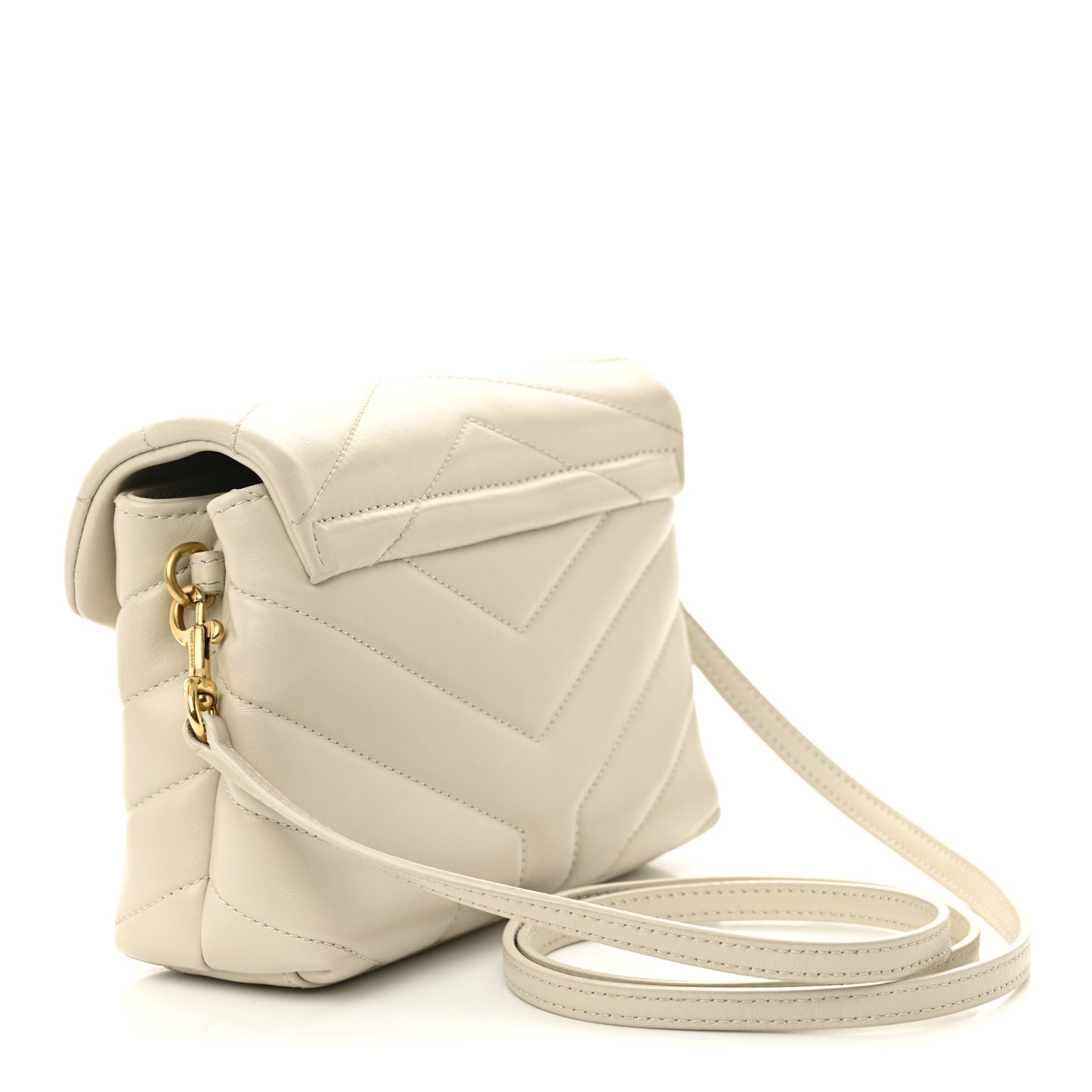 Calfskin Y Quilted Monogram Toy Loulou Crossbody Bag Crema Soft